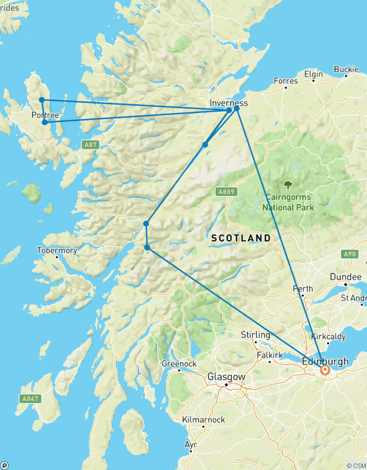 Edinburgh naar Inverness & Skye - 3 dagen-rondreis