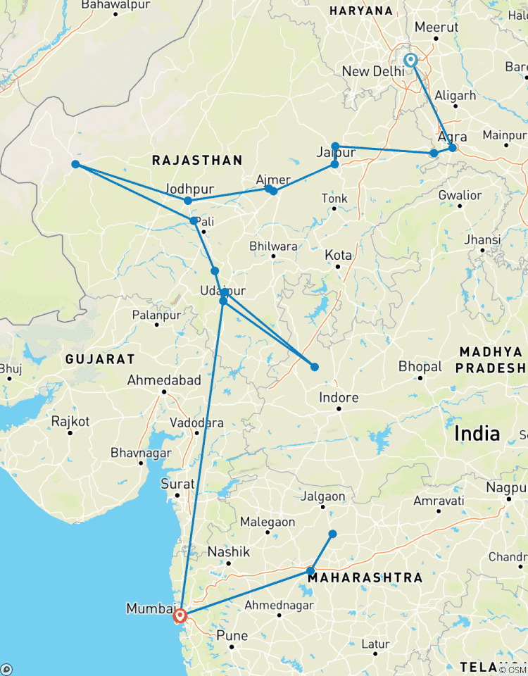 L\'Inde majestueuse vous attend : Une expédition de deux semaines avec Mumbai (TOUT COMPRIS) circuit