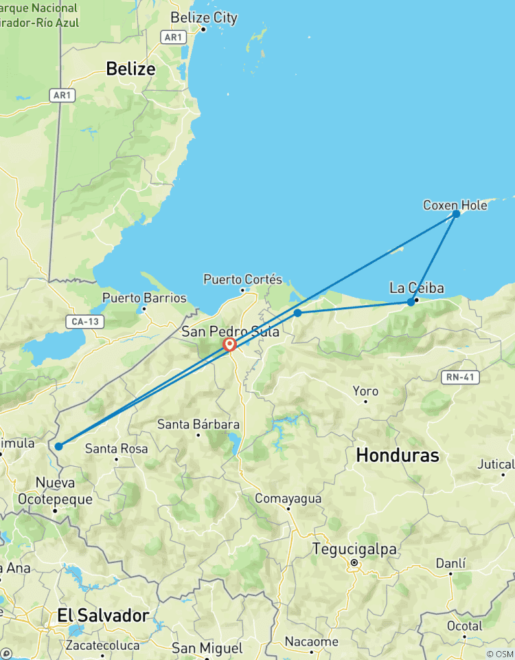 Honduras: San Pedro Sula, Copán , Yogoa-See, Tela, Roatán - 11 Tage Rundreise