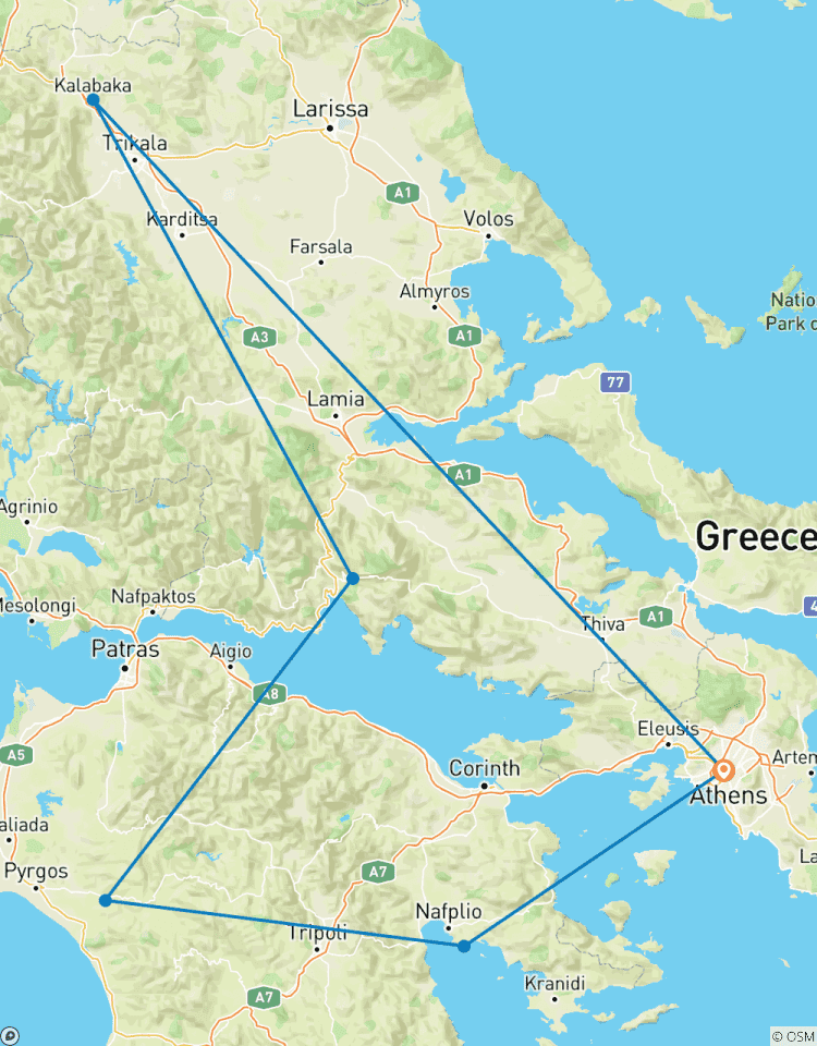 Circuito Odisea de la Grecia clásica: 5 días de mitos, Meteora y joyas ocultas