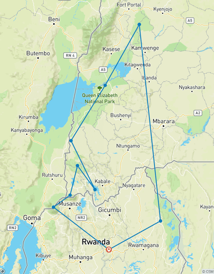12 Day Rwanda Uganda Gorillas Chimpanzees and Wildlife Safari Tour