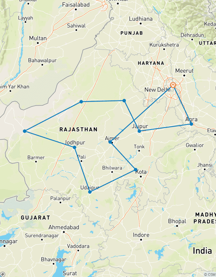 Meistverkaufte 16 Tage Goldenes Dreieck Tour mit dem unglaublichen Rajasthan Rundreise