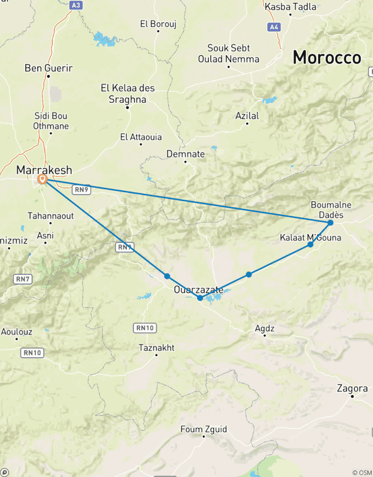 Villages berbères et vallée des roses - Randonnée de 3 jours dans l\'Atlas circuit