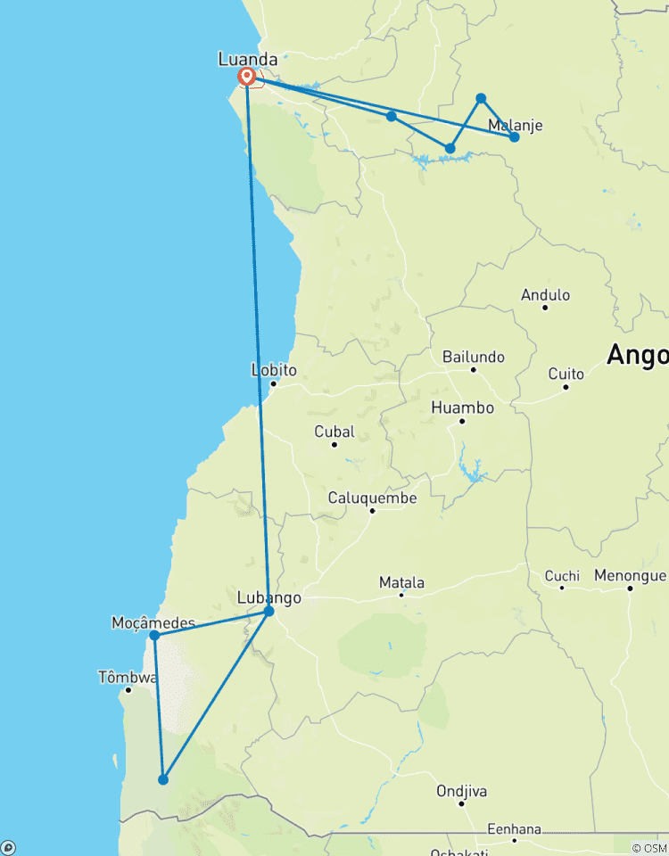 Angola ab enteuer Paket 7- Tage Rundreise