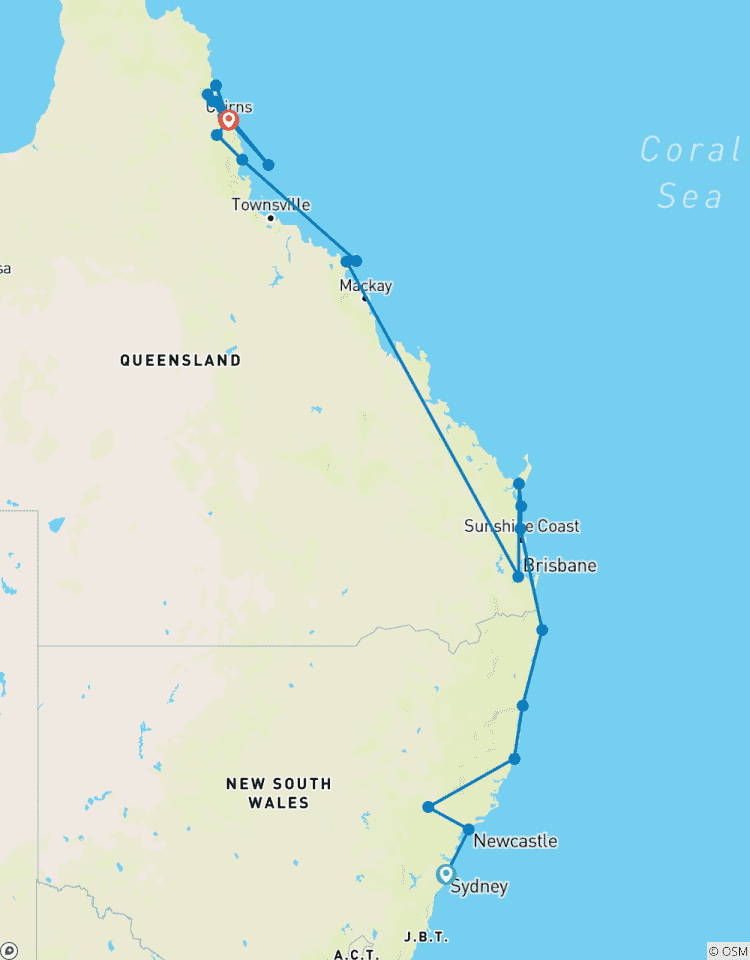 Circuito De Sídney a Daintree Lo Mejor de la Costa Este de Australia - Circuito de 16 días confortables