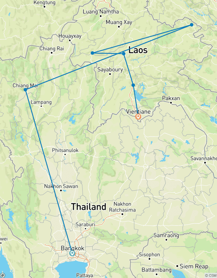 14-daags avontuur van Thailand naar Laos-rondreis