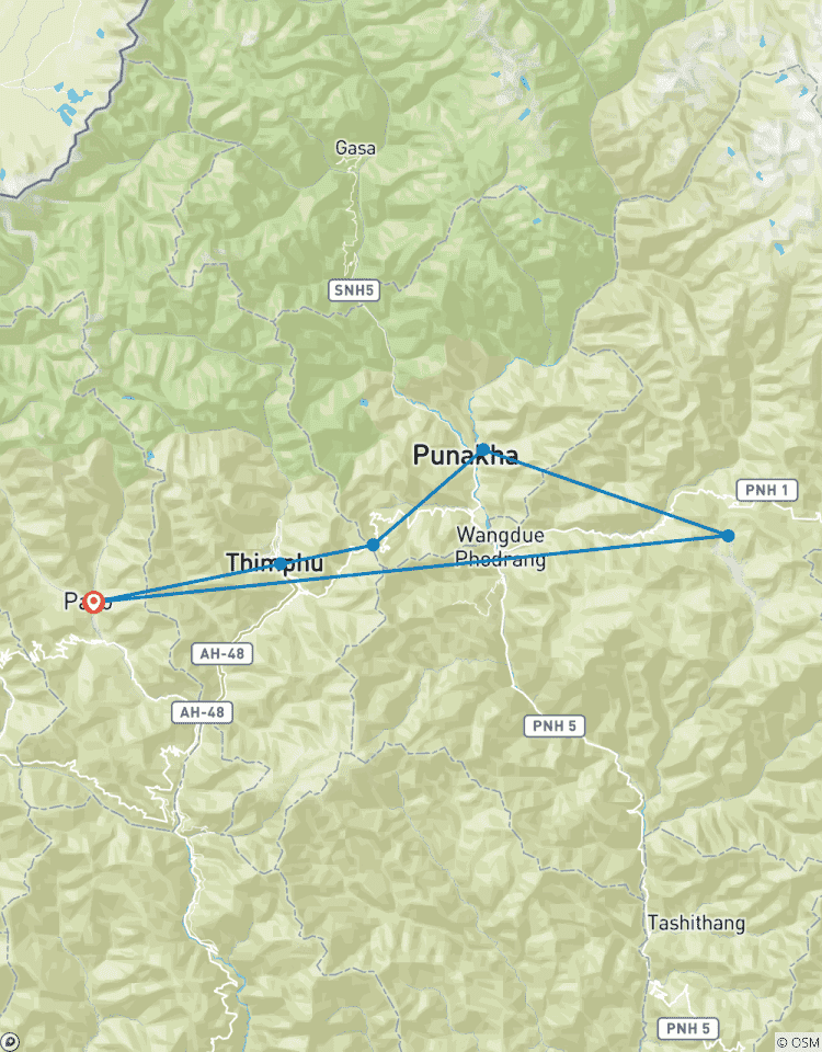 Essence du Bhoutan - Voyage privé de 8 jours à travers Thimphu, Punakha, Gangtey et Paro circuit
