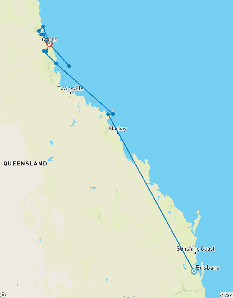 Circuito Gran Barrera de Coral y Whitsundays, excursión de 9 días confortables con la selva tropical de Daintree (Brisbane a Cairns)