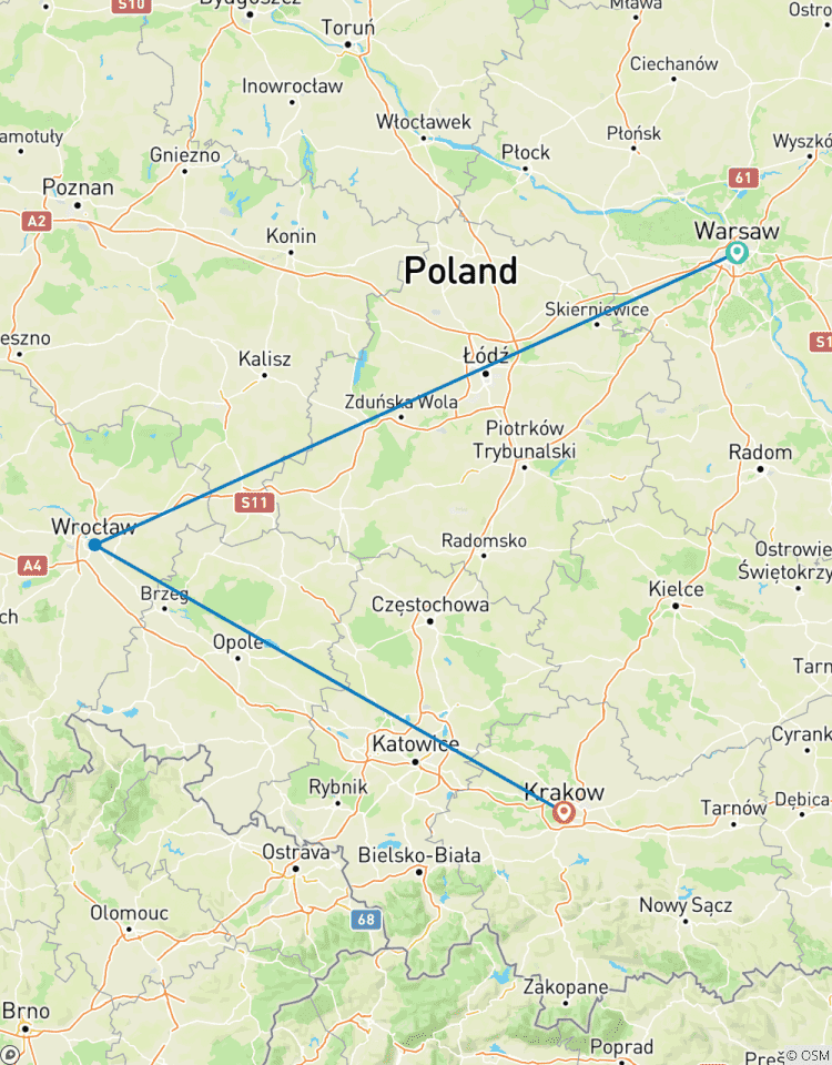 Poland in 6 Day - Covering Warsaw, Wroclaw and Krakow Tour