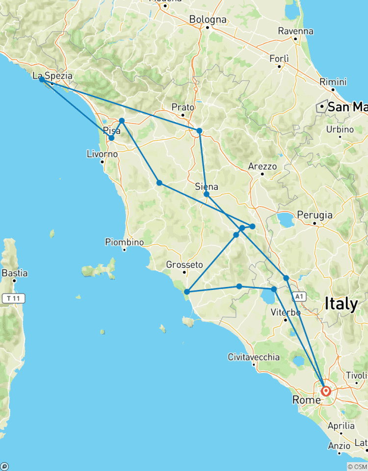 Circuito 6 días Florencia, Pisa y los encantos costeros de Italia desde Roma