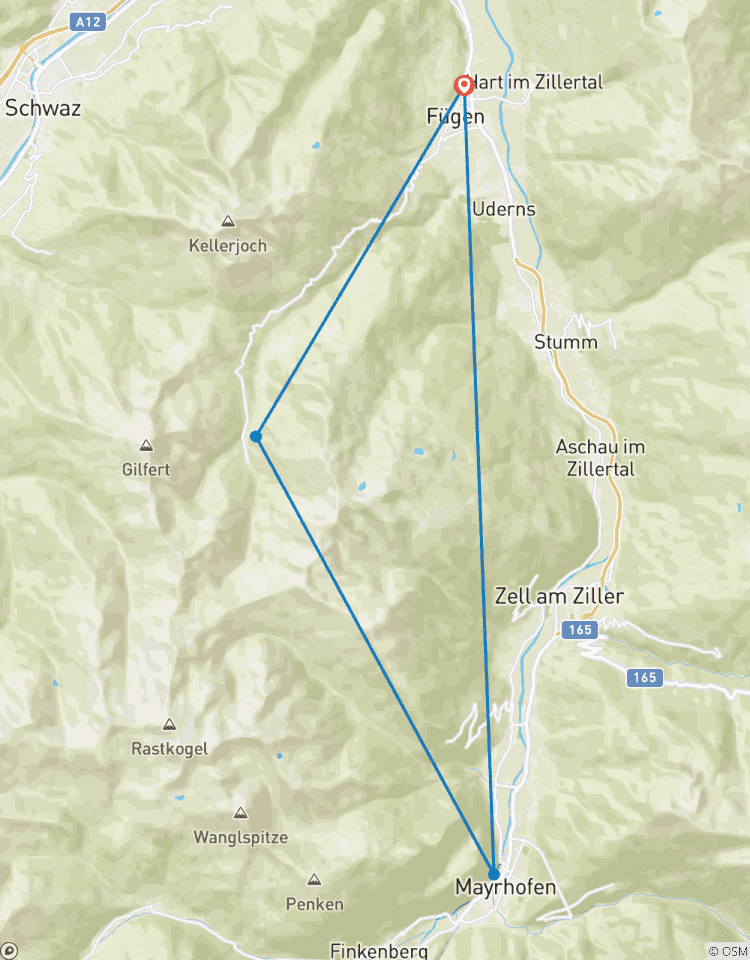Alpenoversteek van Fügen naar Merano met bagagetransfer-rondreis
