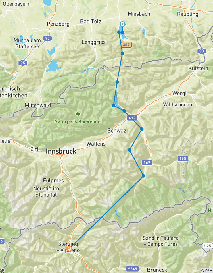 Circuito Excursión en solitario // Travesía alpina Tegernsee - Sterzing guiada