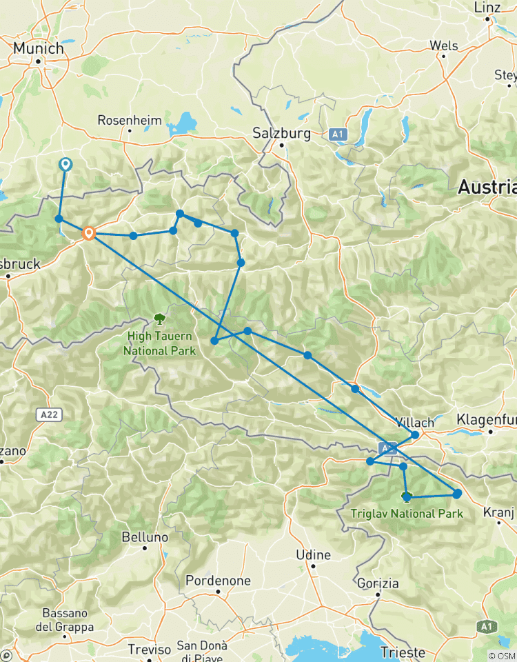 Van Tegernsee naar Bled meer zonder bagagetransfer-rondreis
