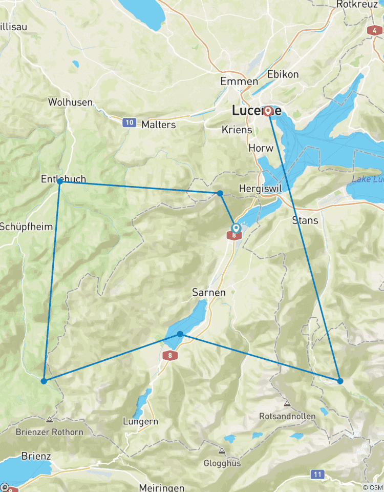 Circuito Alta Ruta de los Obwalden - Lo más destacado de la Suiza Central (8 días)