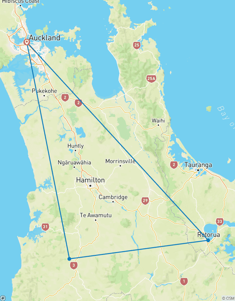 Neuseeland - Auckland, Waitomo, Rotorua und Hobbiton (6 Tage) Rundreise