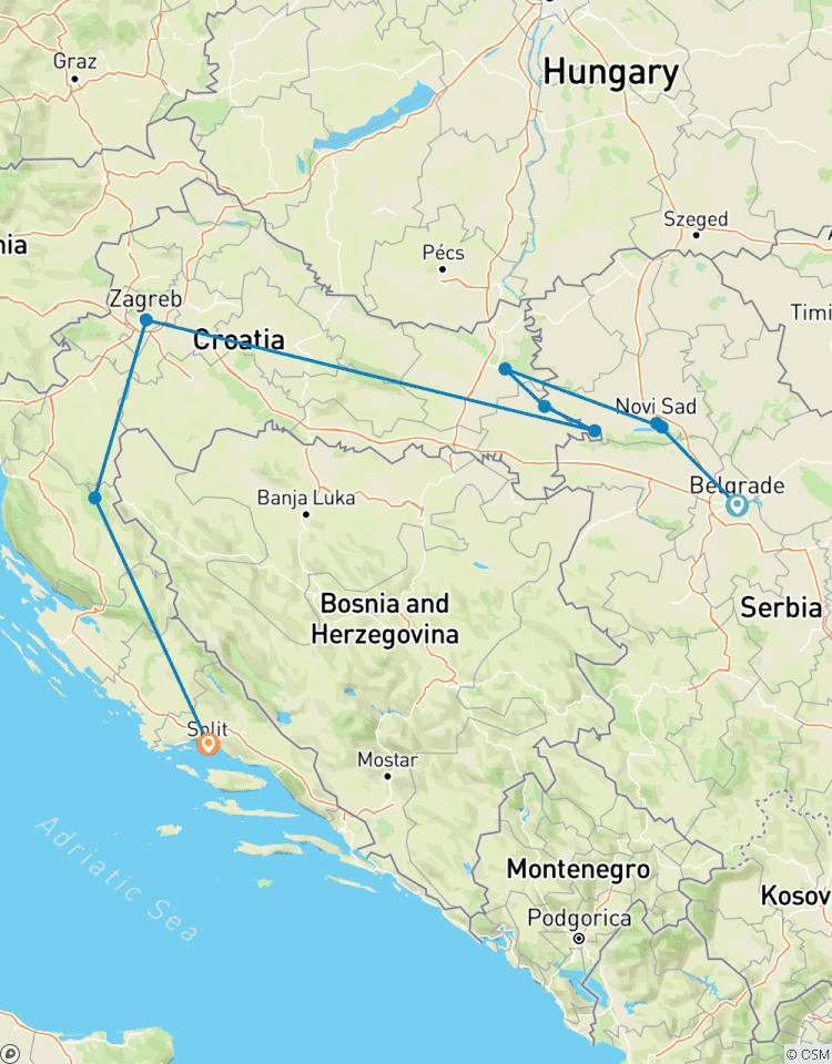 Du Danube à la Dalmatie - 5 jours circuit