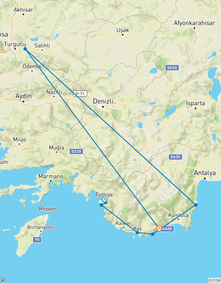Circuito Crucero de Fethiye a Demre - 4 días