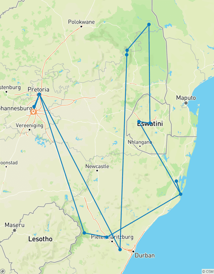 Wildnis, Kultur & Berge dsüdlichen Afrikas Rundreise