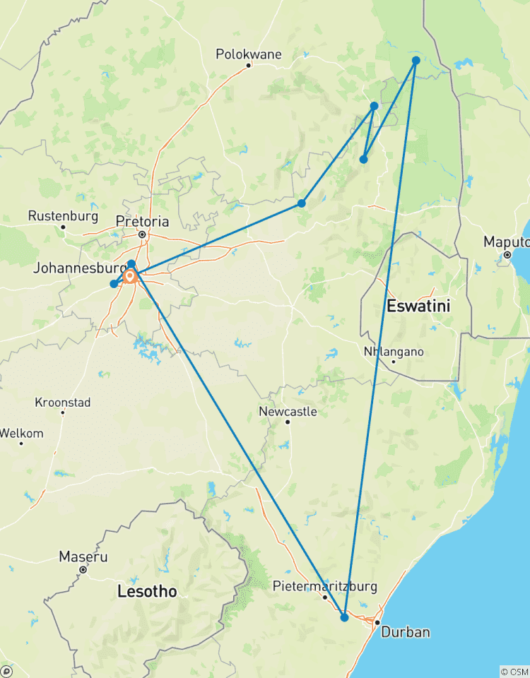 Südafrika: Safari, Landschaften und Wildtiere - 7 Tage-Reise Rundreise