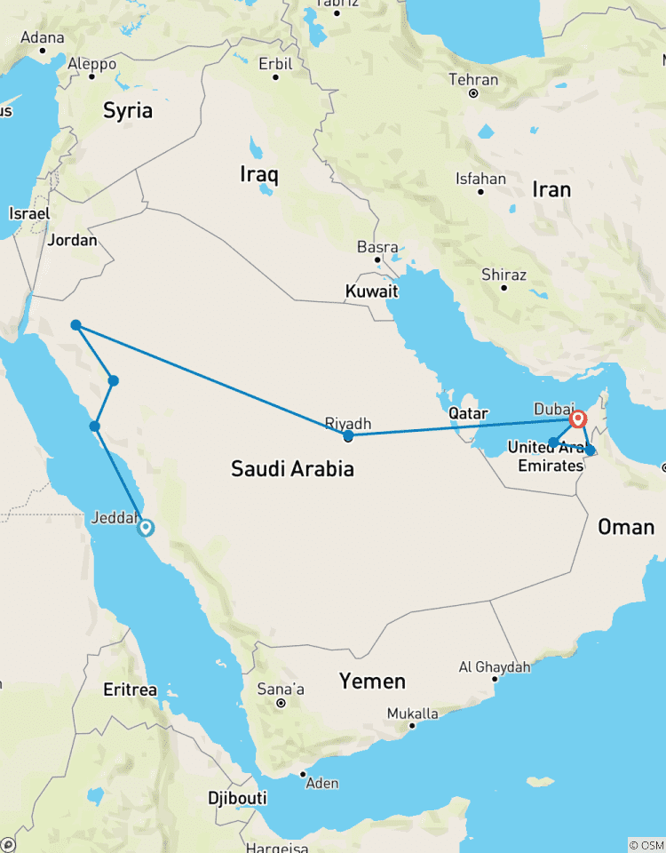 KSA & VAE: Van Saudisch zand naar UAE-hoogvlakten-rondreis