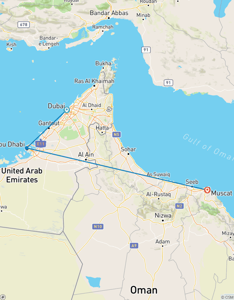 DUBAI & MUSKAT WERTVOLL FIT TOUR Rundreise