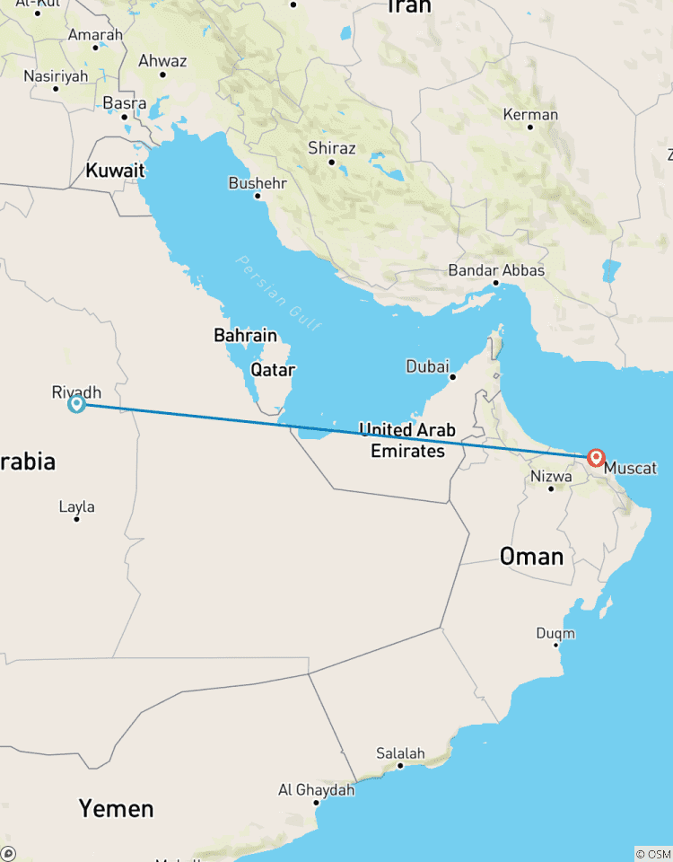 RIYADH & MUSCAT VALUE FIT TOUR circuit