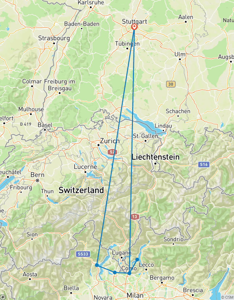 The flair of the Upper Italian Lakes Tour