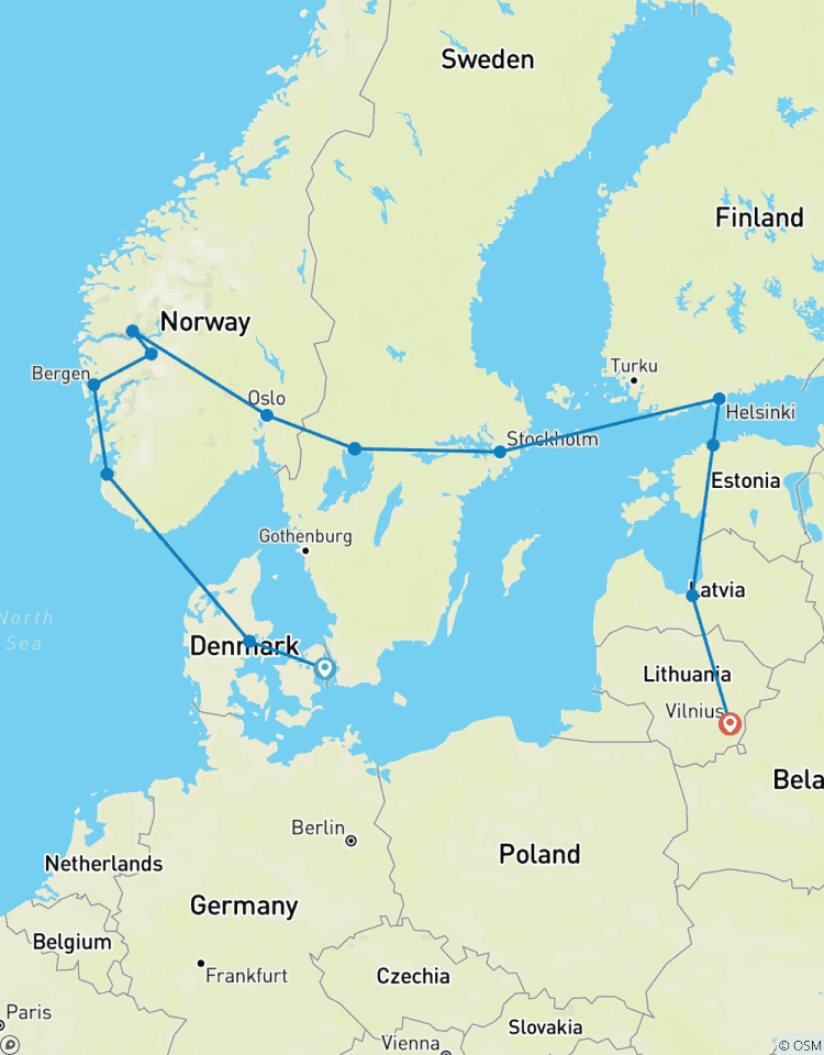 Scandinavia & The Baltics 17 Days Undiscovered Tour