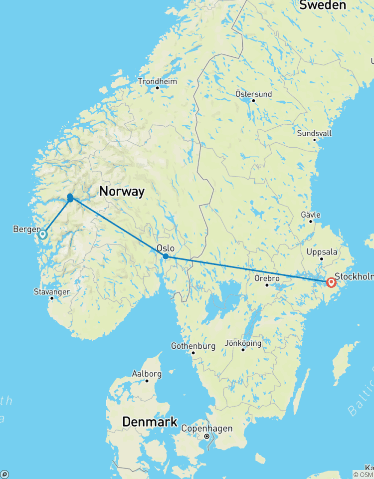 Highlight of the Fjords & Stockholm Tour