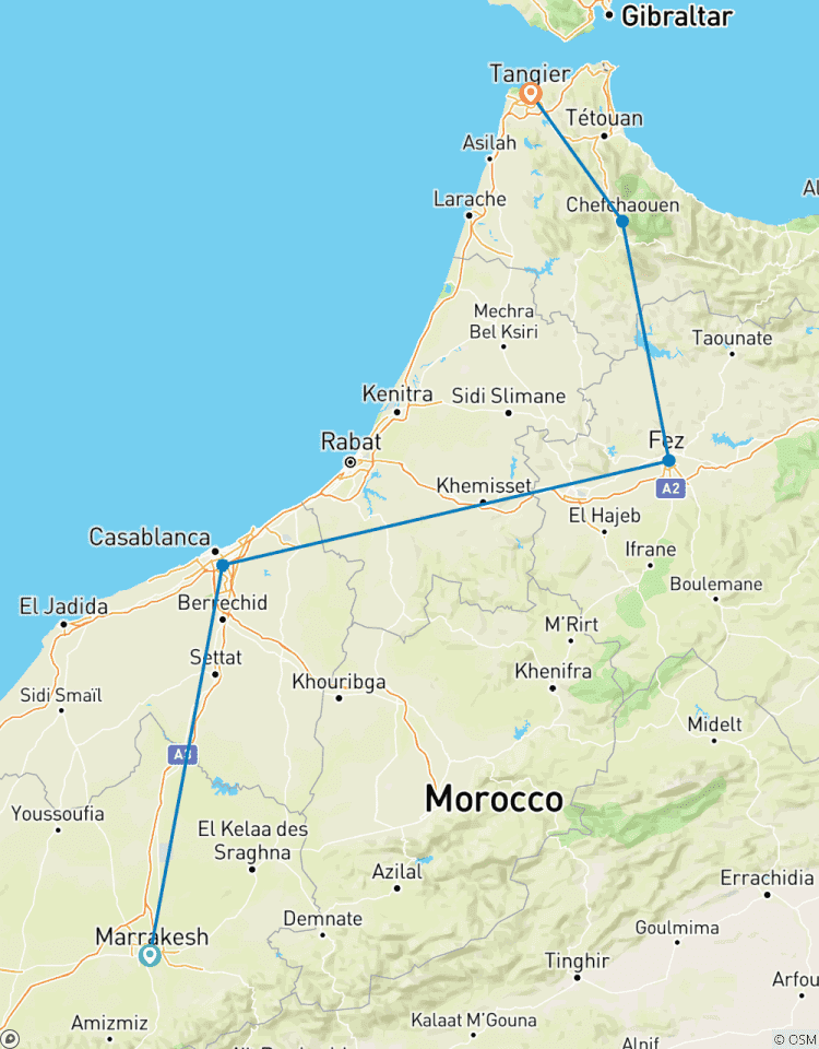 4-Days Private Tour from Marrakech to Tangier, Fès & Chefchaouen Tour