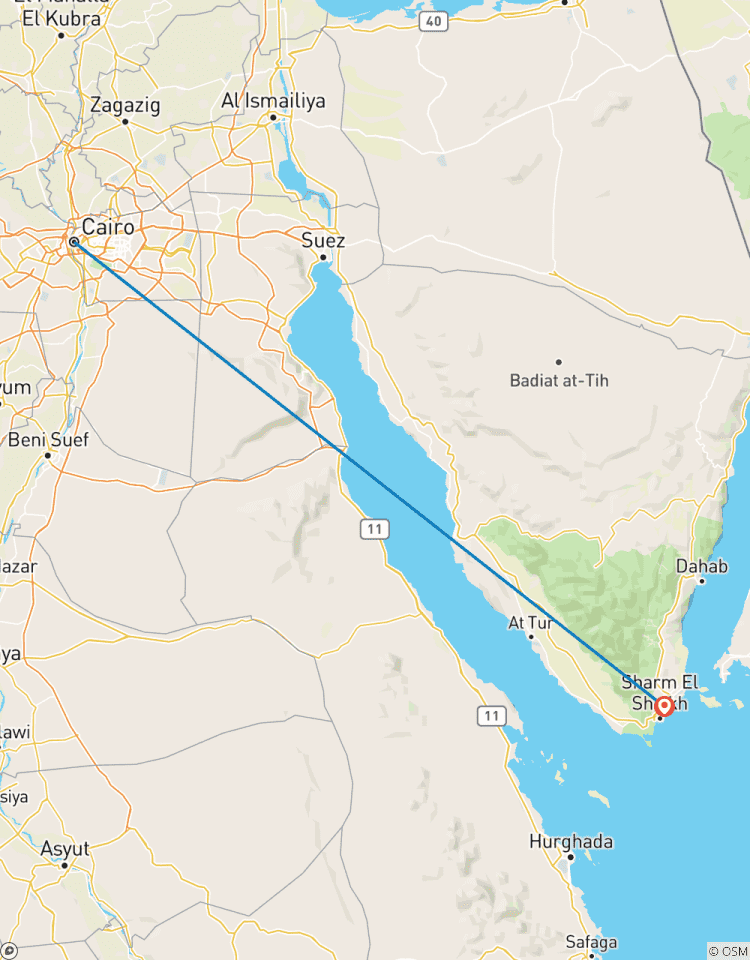 Overstappen: Enkele reis Caïro ↔ Sharm El Sheikh (Hotels)-rondreis