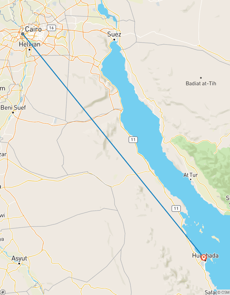Overstappen: Enkele reis Caïro ↔ Hurghada (Hotels)-rondreis