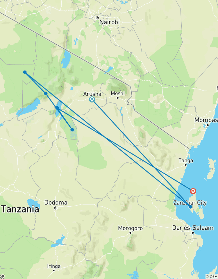 10 Days Tanzania Safaris & Zanzibar Beach Tour