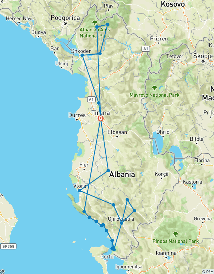 Albanien, die perfekte Mischung Abenteuer und Entspannung Rundreise