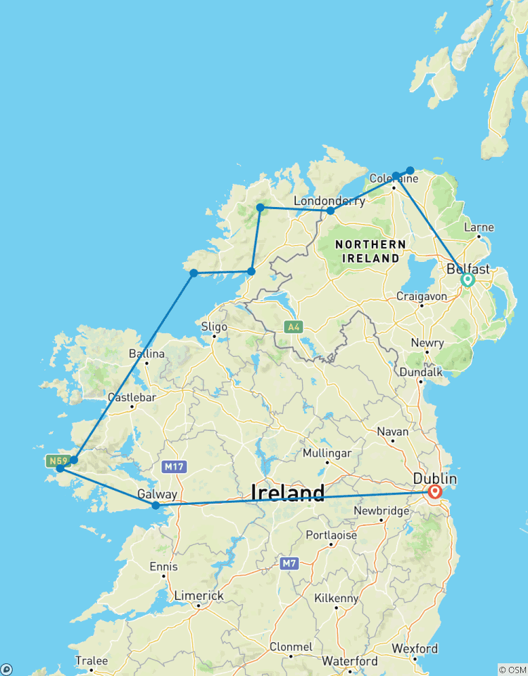Les secrets de l\'île d\'Émeraude : un road trip en Irlande circuit