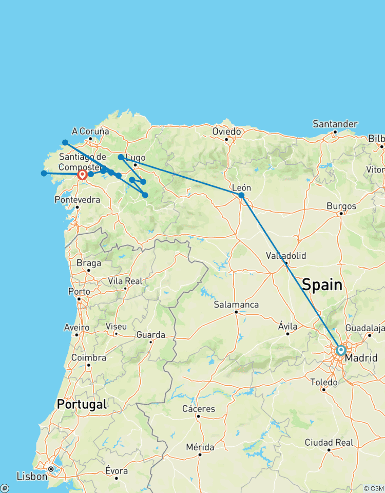 Walking the Camino de Santiago - 8 Days (from Madrid to Santiago de Compostela) Tour