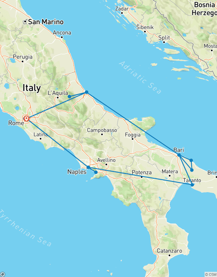 12 Daagse Zuid-Italië met de bus - Groepsreis-rondreis
