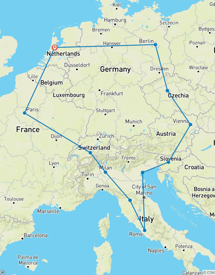 Europe centrale et occidentale : Villes classiques circuit