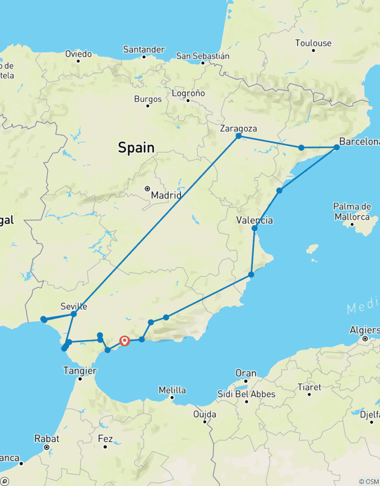 Andalusian Tour, Catalonia, and Levante Tour