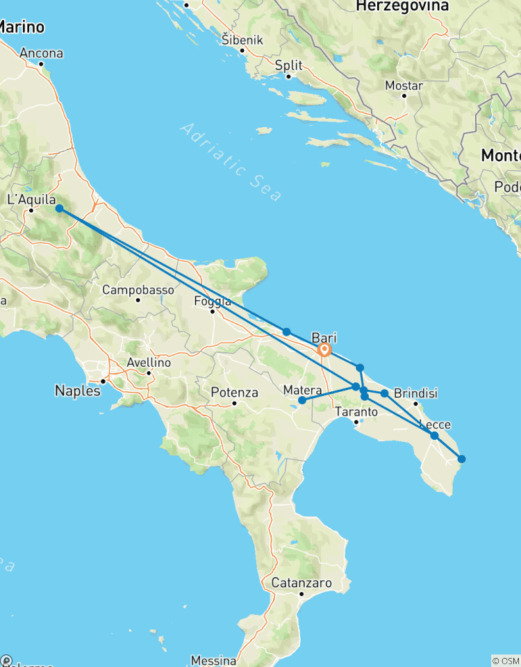 Fantasia of Puglia - 8 jours, 7 nuits circuit