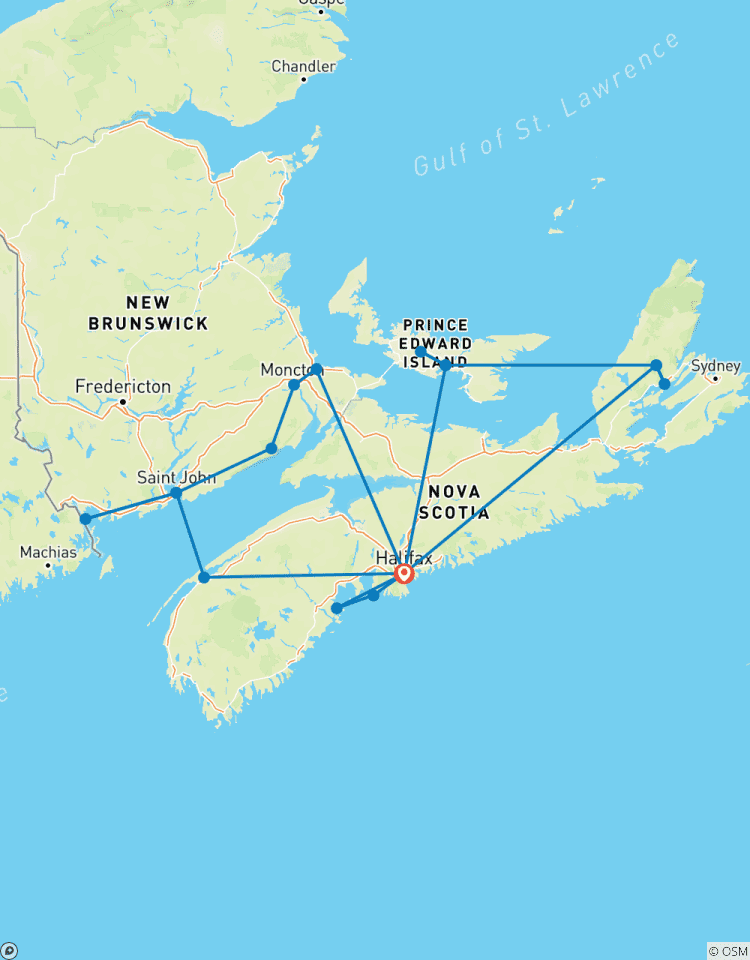 La magie de l\'Atlantique-Canada (voyage en groupe) circuit