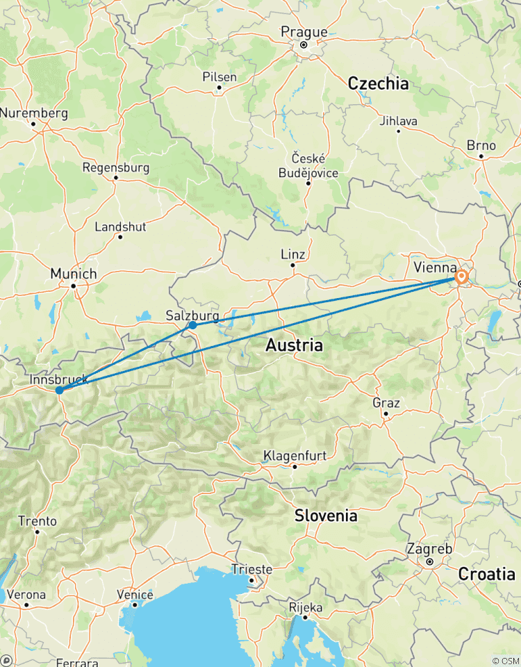 L\'Autriche en une semaine (Vienne, Salzbourg et Innsbruck) - avec départ et arrivée à Vienne circuit