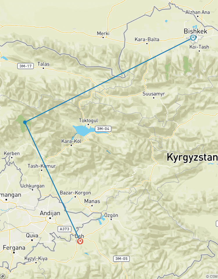 In Tian-Shan and Pamir mountains (Bishkek-Bishkek) Tour