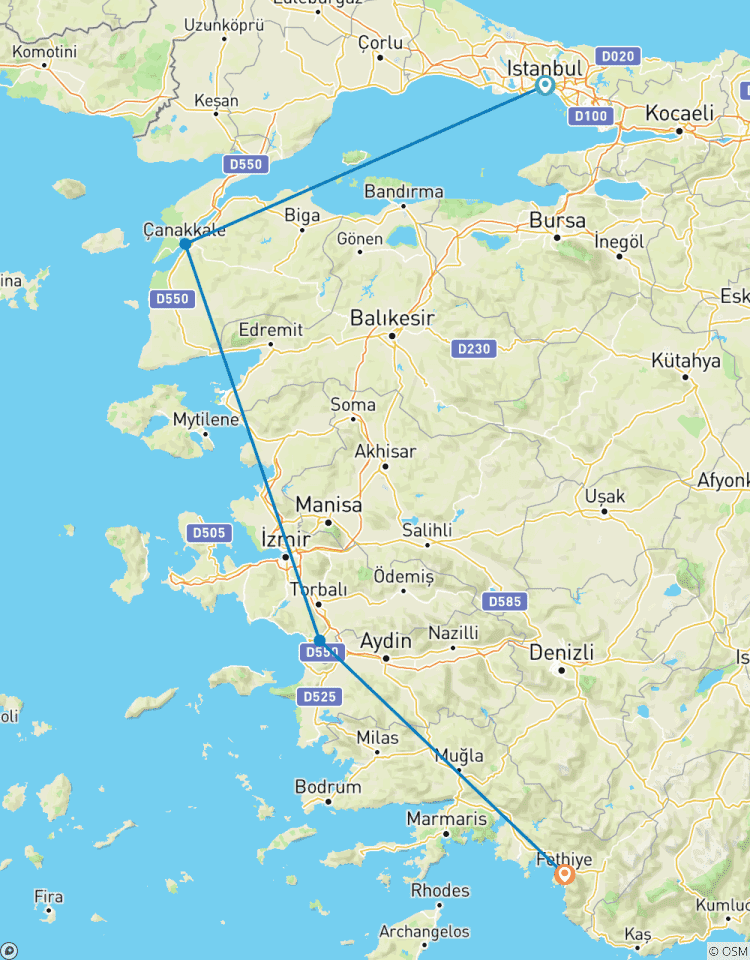 D\'Istanbul à Fethiye - Circuit de 6 jours circuit