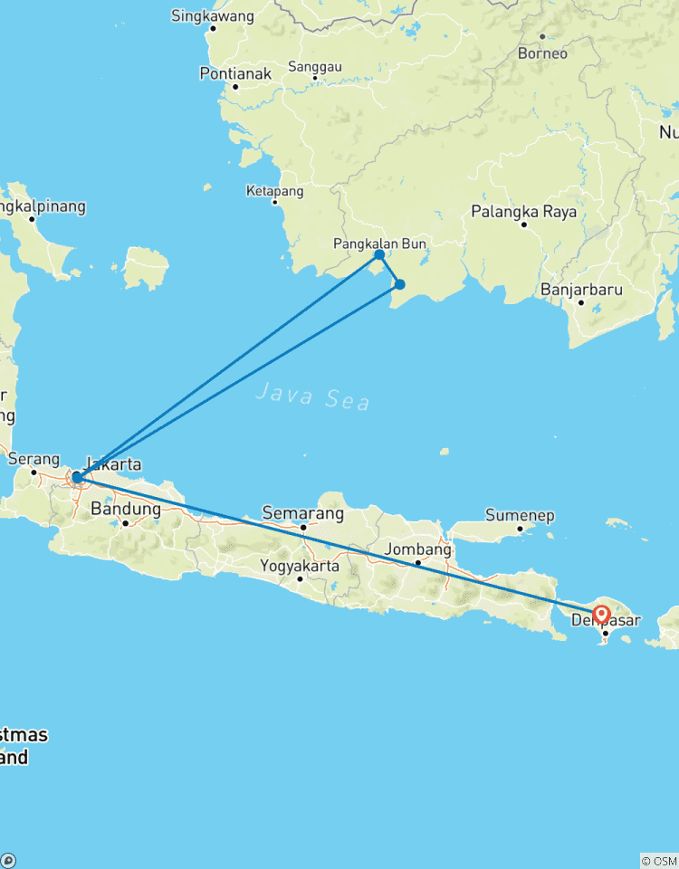 Circuito Aventura de 5 días con orangutanes de Borneo: Crucero por el río y Campamento Leakey desde Bali