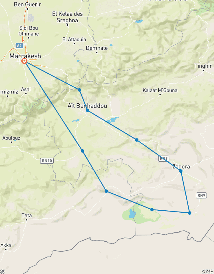 Circuito Aventuras en el Desierto de Marrakech a Erg Chigaga 3 Días