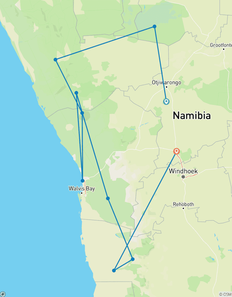 14 Days Namibia Highlights Family Camping Safari Tour
