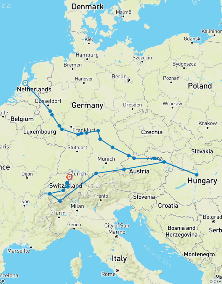 Juwelen van Europa met Wonderen van Zwitserland & Oostenrijk 2026 - 29 Dagen (inclusief Schlögen)-rondreis