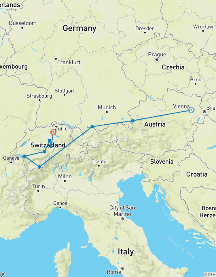 Circuito Maravillas de Suiza y Austria 2026 - 15 Días