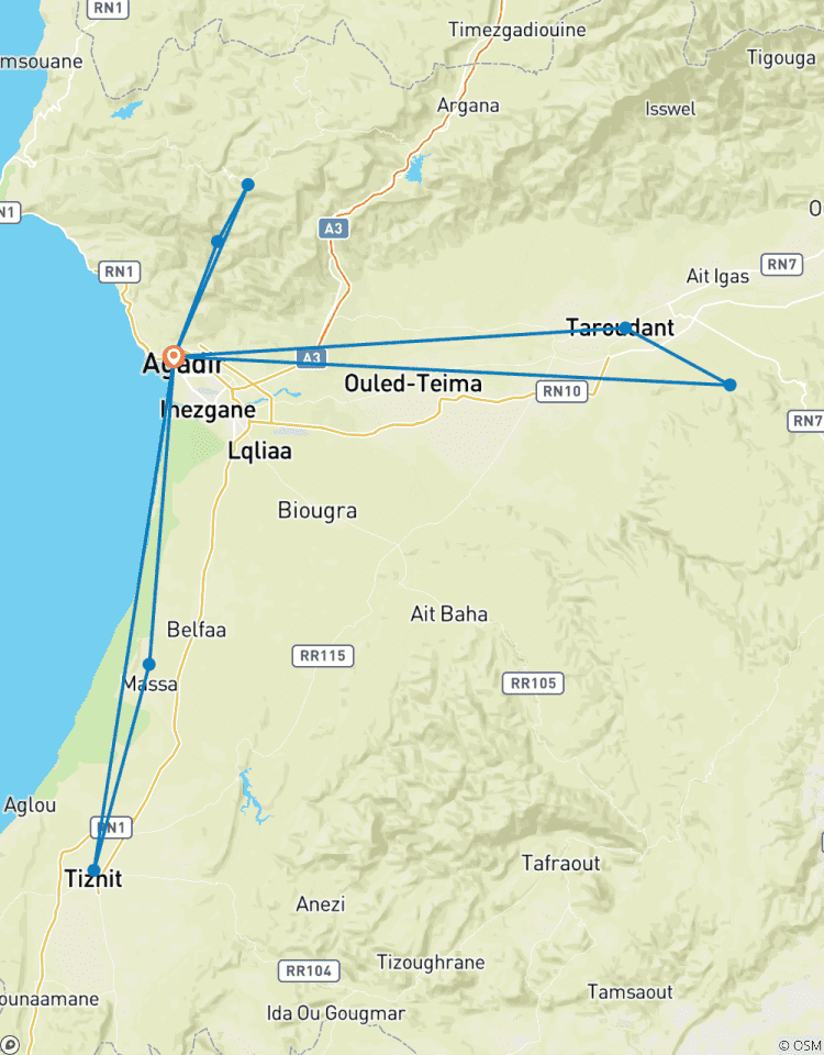 Circuito 5 días Agadir: fortalezas bereberes, oasis ocultos y el Atlántico salvaje